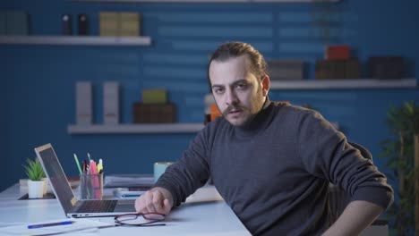 unsuccessful and desperate businessman feeling sad.
