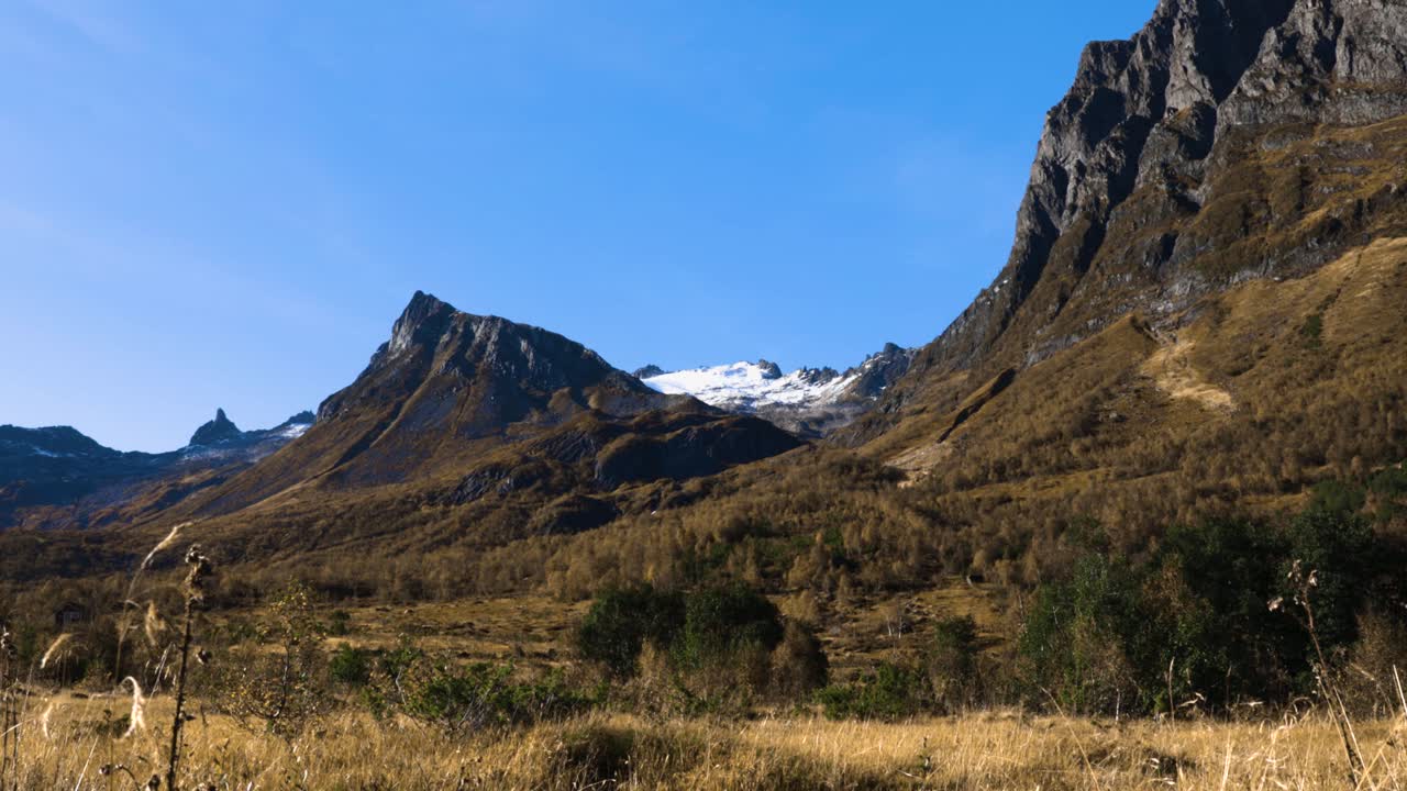 Landscape view of some mountains in Standal Norway 4K