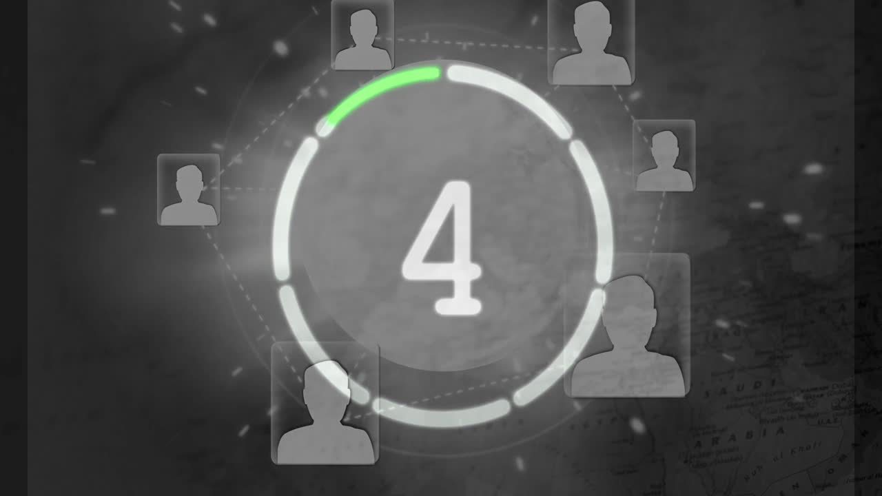 cuenta atrás contra un fondo gris 4k