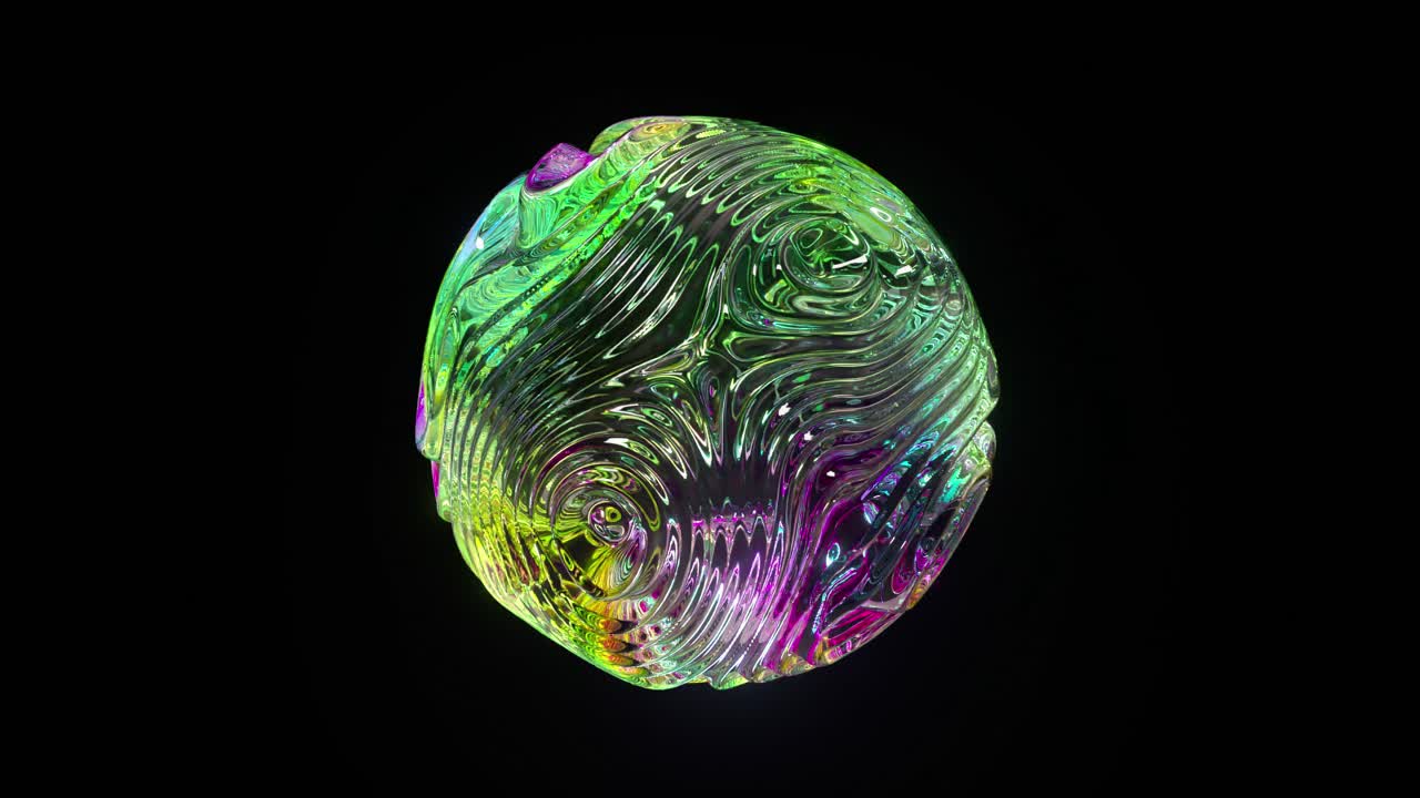 forma geométrica abstractamente iridescente