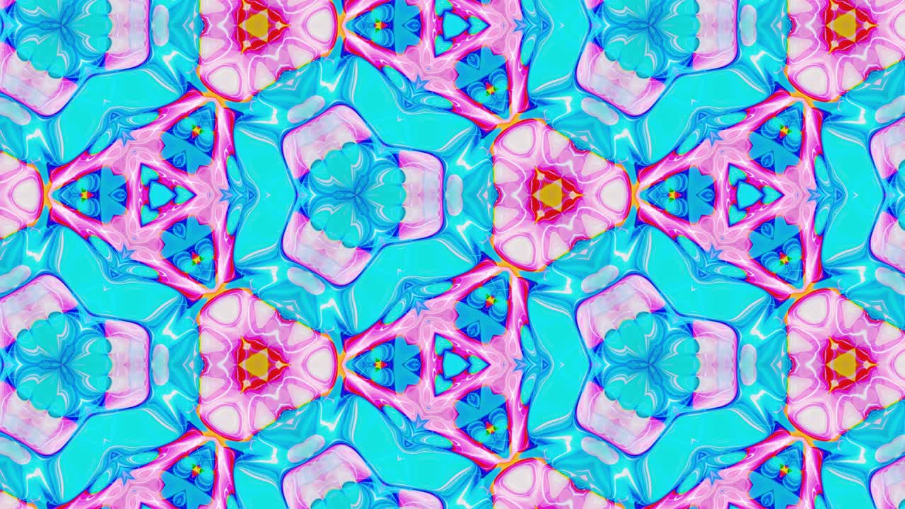 3d elegante abstracto en bucle bg como patrón simétrico ondulado como estructura caleidoscópica con ondas, vidrio líquido multicolor con hermosos colores de gradiente. 4k animado fluido colorido de moda
