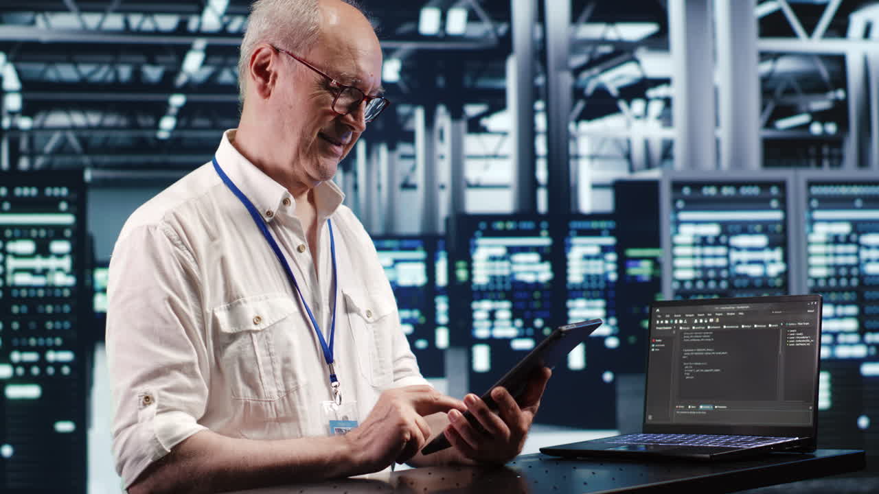 Employee running code in data center