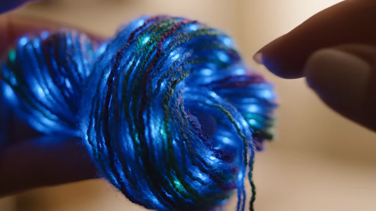 Yarn with string lights