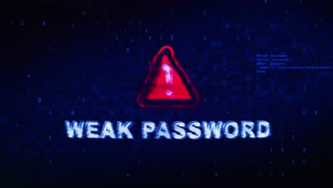 weak password warning