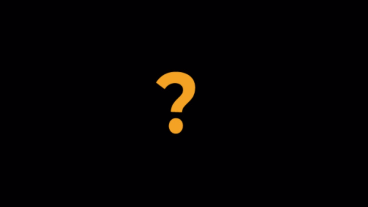 Yellow Question Mark Symbol on Black Background