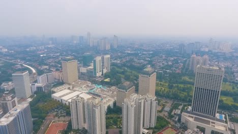 panoramic view of the city of jakarta, indonesia