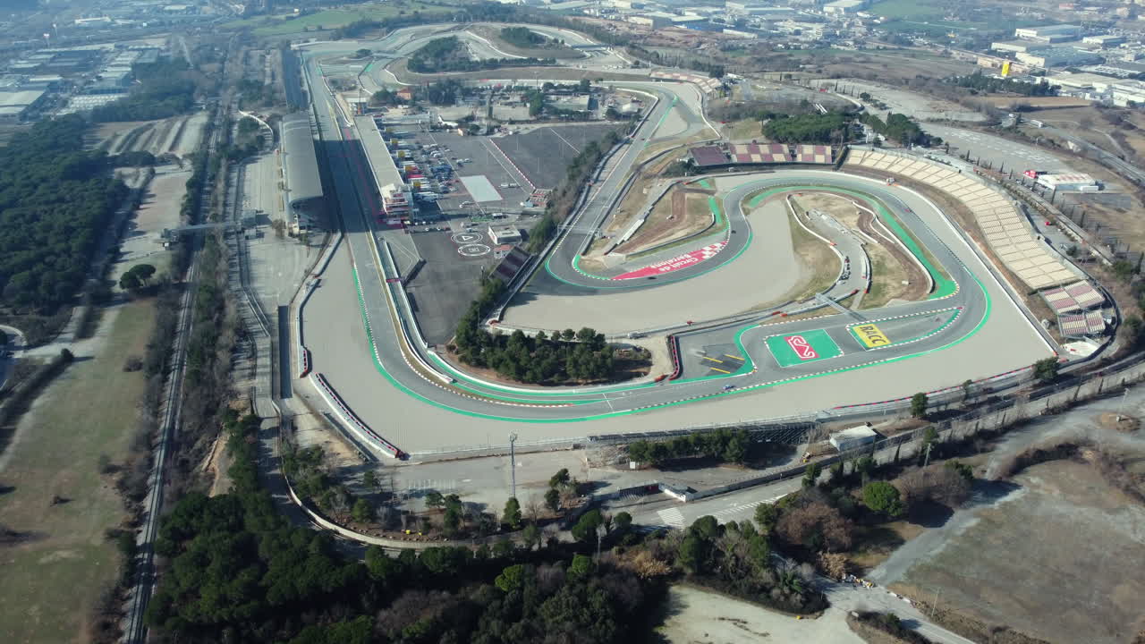 Aerial View of a Formula 1 Race Track