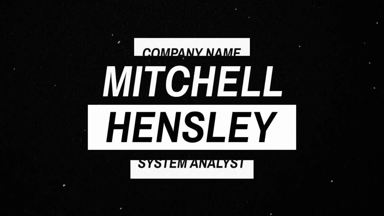 Professional Lower Third Graphic with Glitch Effect