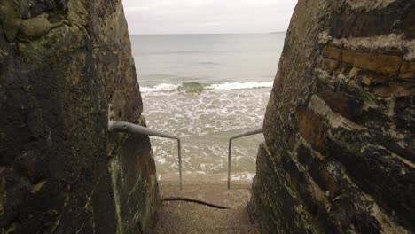 concrete steps leading into the ocean