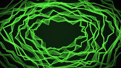 animación de una red de conexiones brillantes sobre un fondo negro