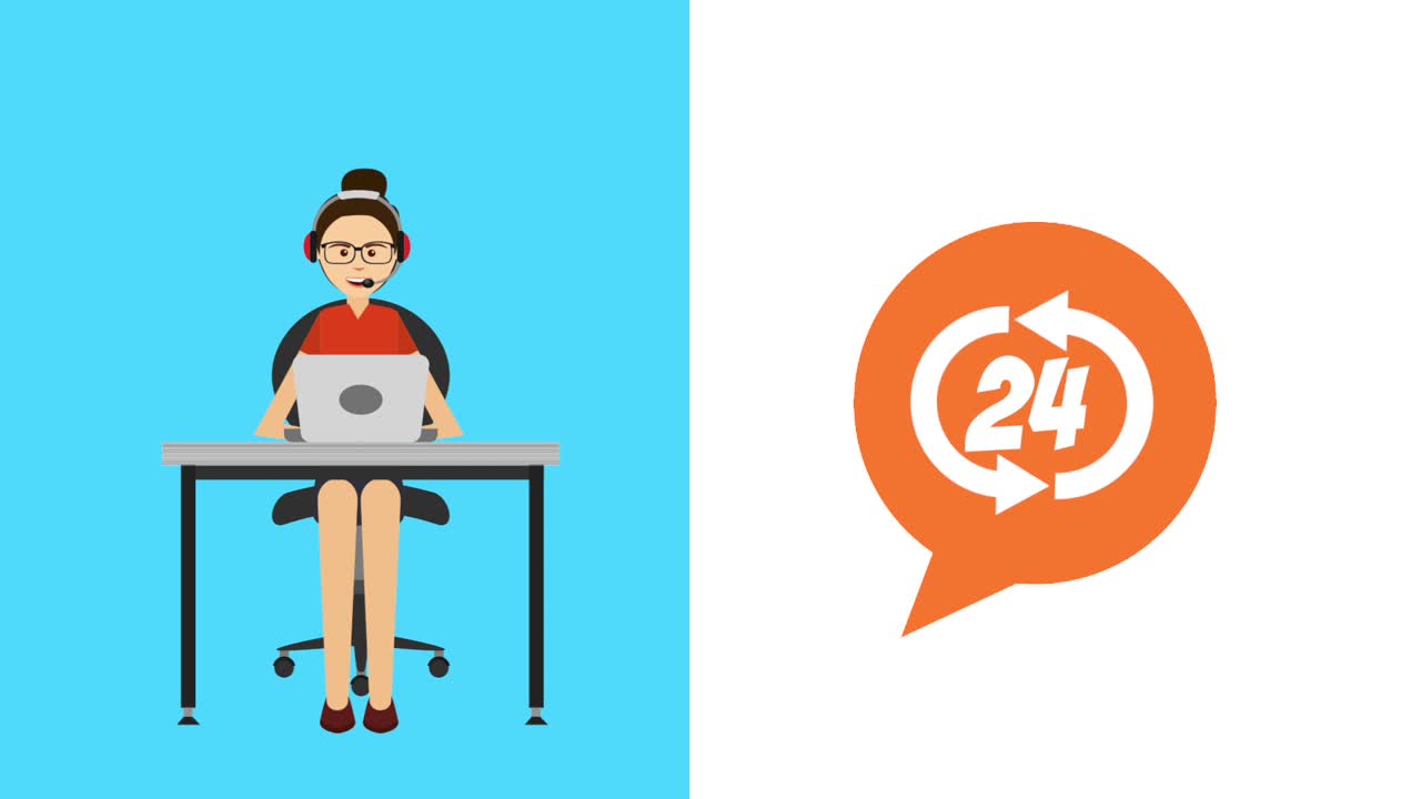 고객 서비스 애니메이션 hd