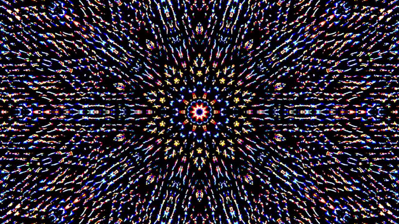 Beautiful abstract kaleidoscope that shines, a radiant light that regulates the subtle movements