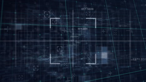 animation of data processing in green over servers