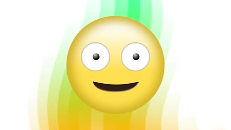 Animation-Von-Emoji-Symbolen-Und-Formen-Auf-Weißem-Hintergrund