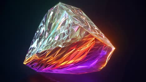 glowing geometric crystal