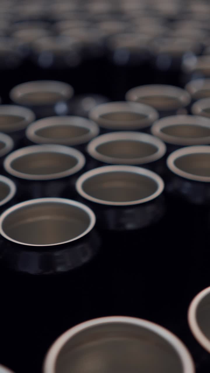 Empty Beverage Cans on a Production Line