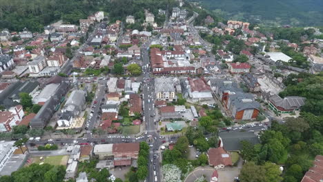 City-in-German-Style,-Gramado-from-above