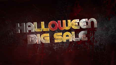 halloween big sale on dark grunge wall