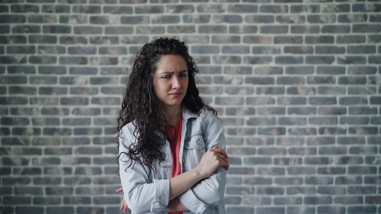 Woman with Displeased Expression