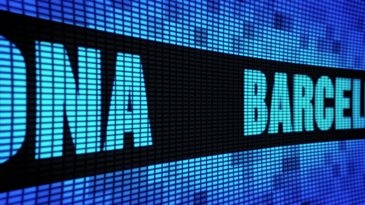 Barcelona on a digital display