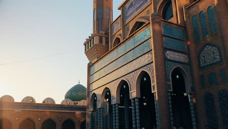 door of the mosque on the morning of eid