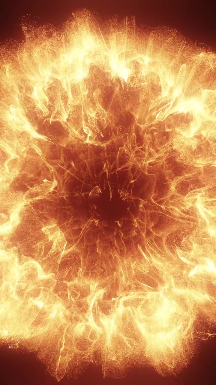 Abstract Golden Energy Explosion Expanding in Dark Space