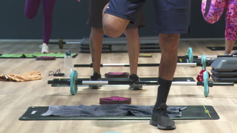 fitness class in progress