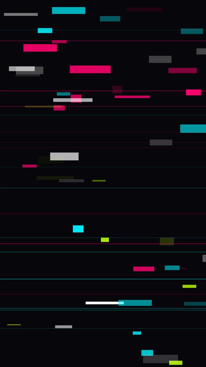 Abstract Digital Glitch Effect with Moving Geometric Bars