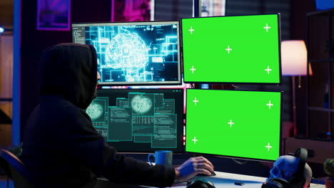 Un-Científico-Informático-Deshonesto-Utiliza-Inteligencia-Artificial-Y-Una-Computadora-Con-Pantalla-Verde-Para-Desarrollar-Malware.