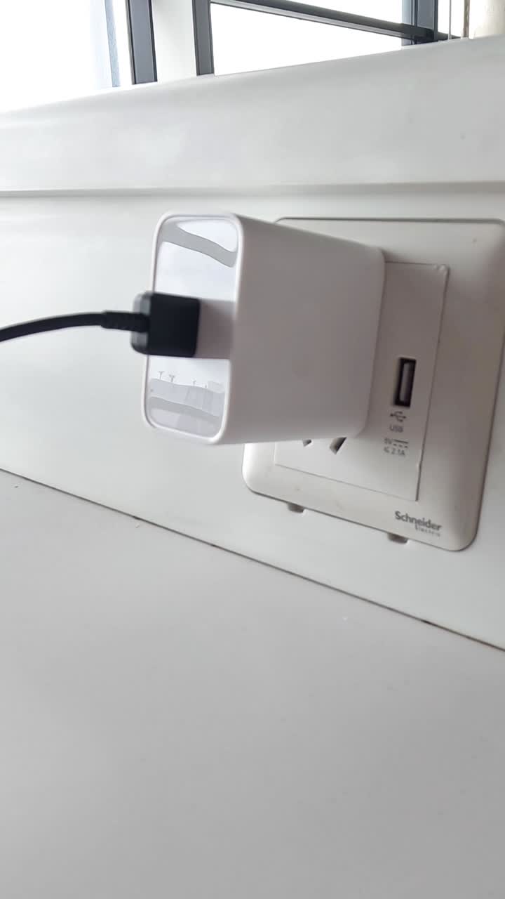 Sequential steps of connecting a cable to a socket