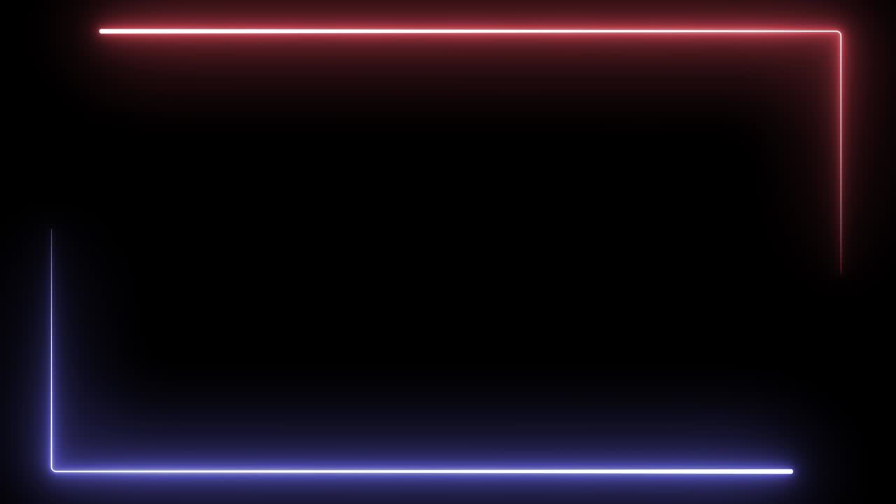 fondo abstracto de neón rojo y azul suqare caja en movimiento - en bucle