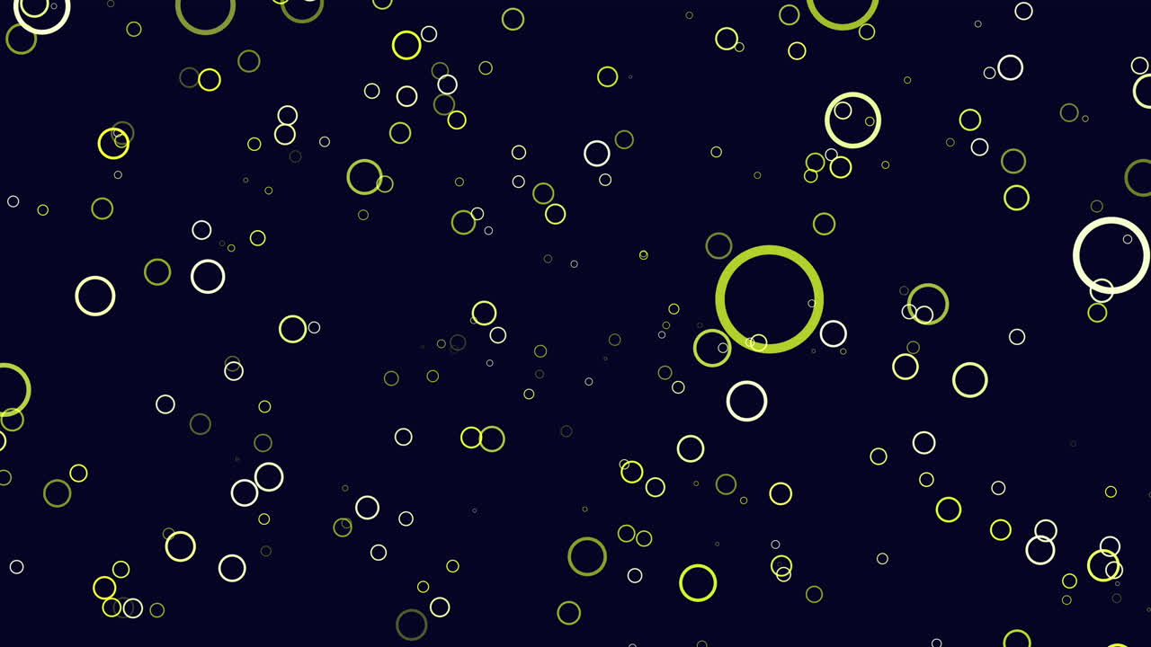 Floating circles on a black background