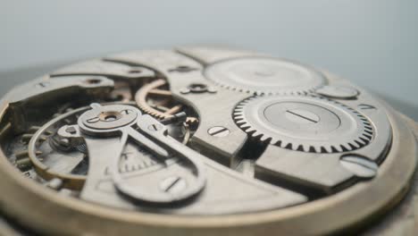 detailed view of a vintage watch movement