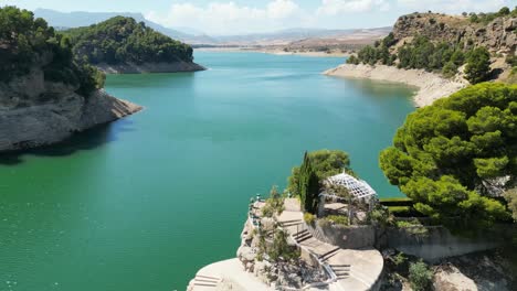 this clip of one of the beautiful andalusian lakes shows how global warming has caused the water levels on our planet to receed