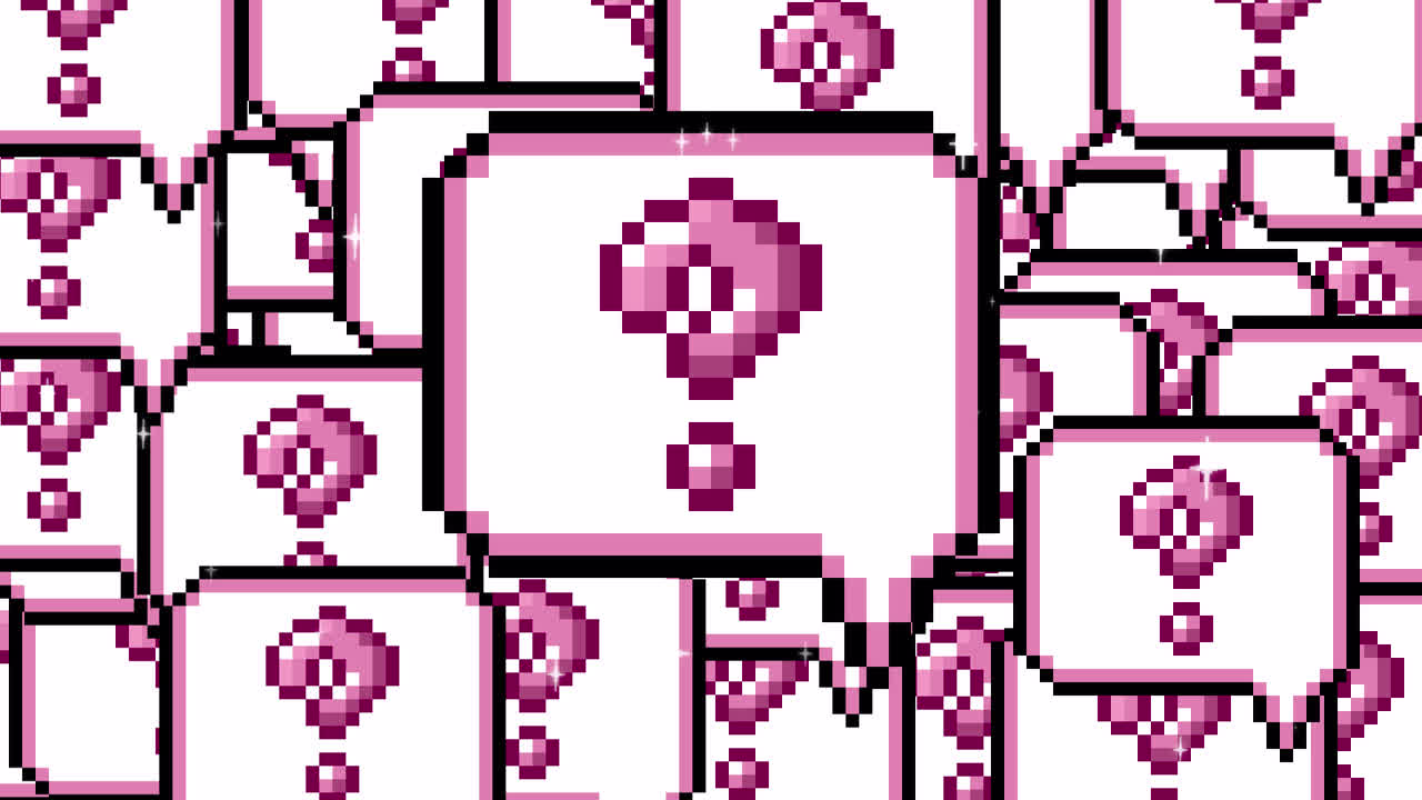 Pixel art pop up speech bubble icon question mark Transitions. 1080p - 30 fps - Alpha Channel (8).mov