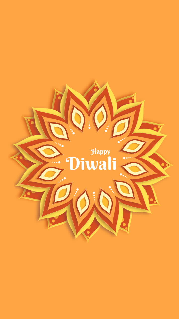una animación del evento tradicional de diwali en estilo de papel