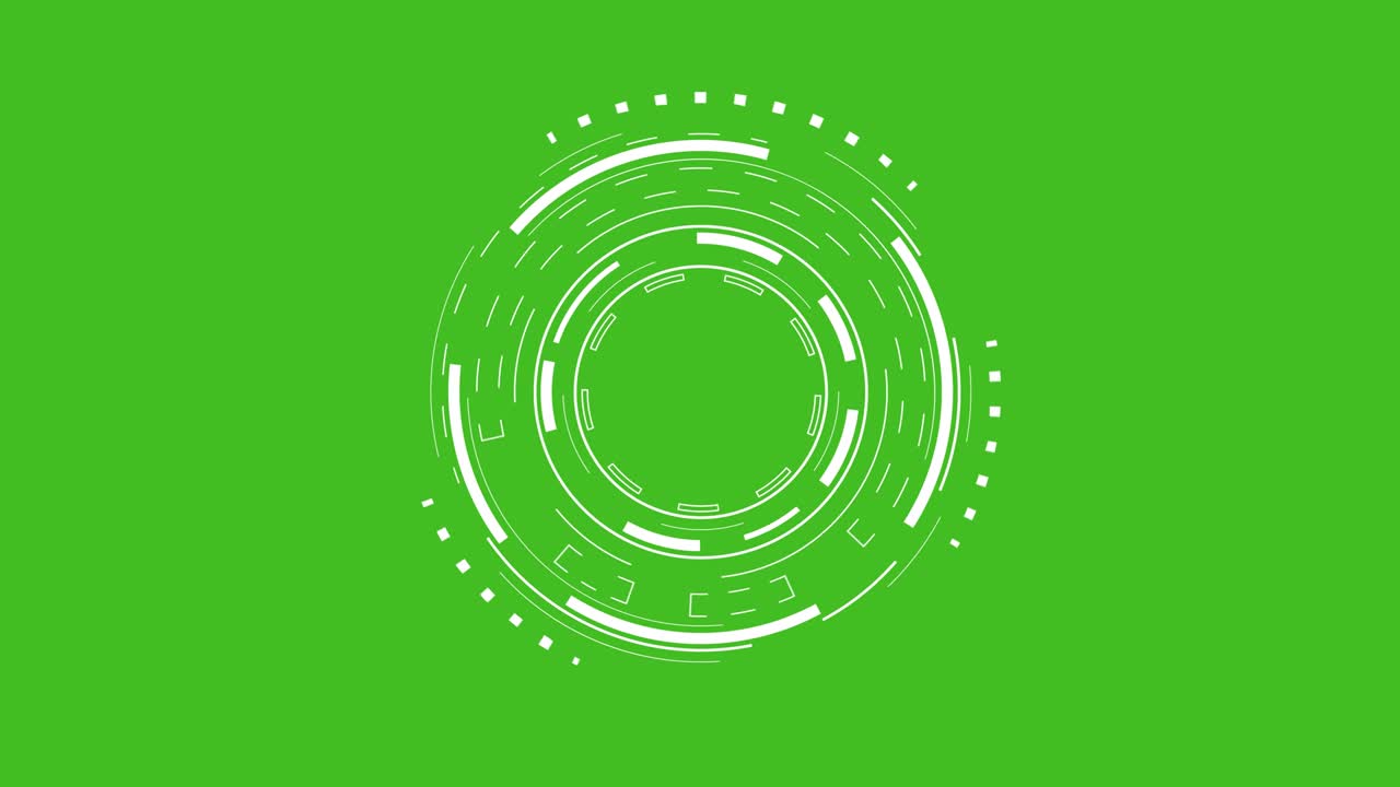 pantalla blanca futurista aislada en el fondo de pantalla verde clave de croma. concepto de tecnología de realidad virtual. 4k