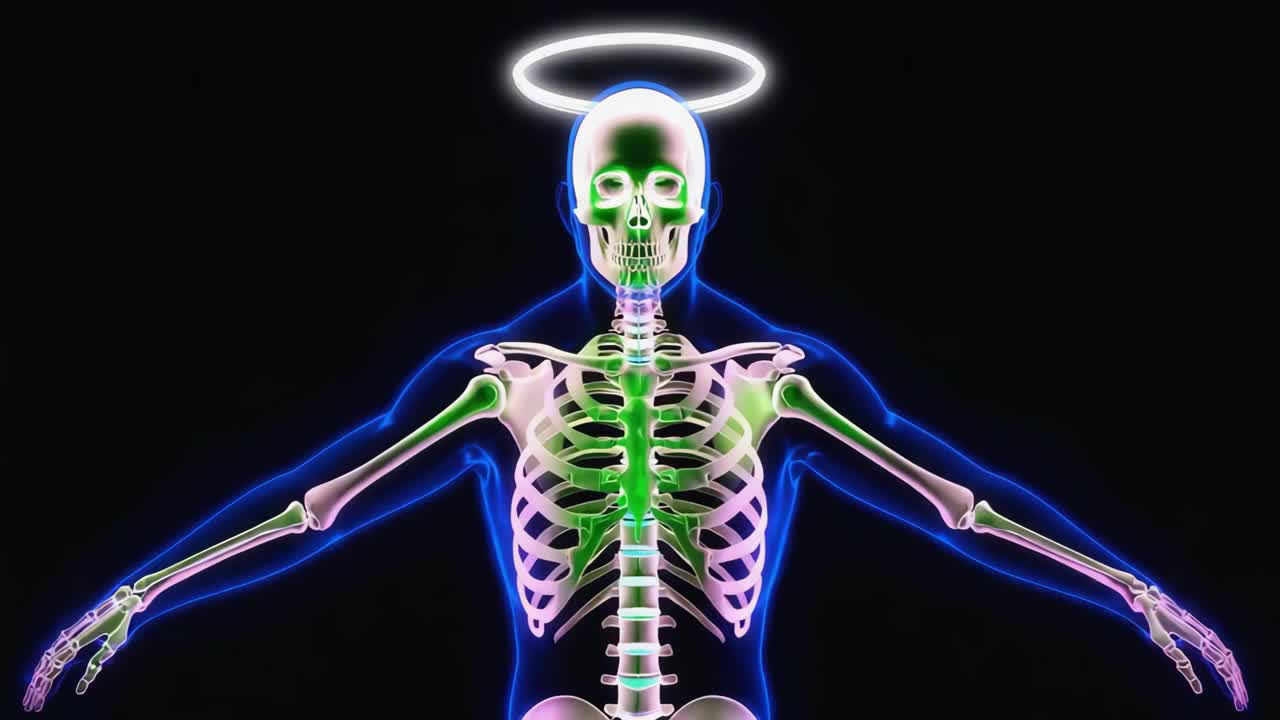 Anatomical Skeleton with Halo