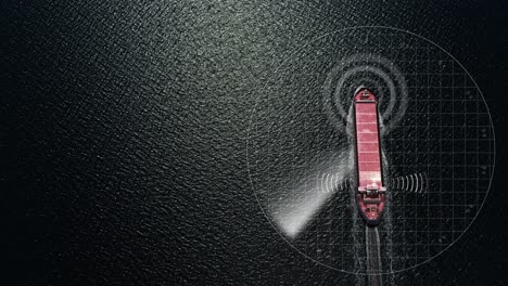 cargo ship tracking with radar and sonar