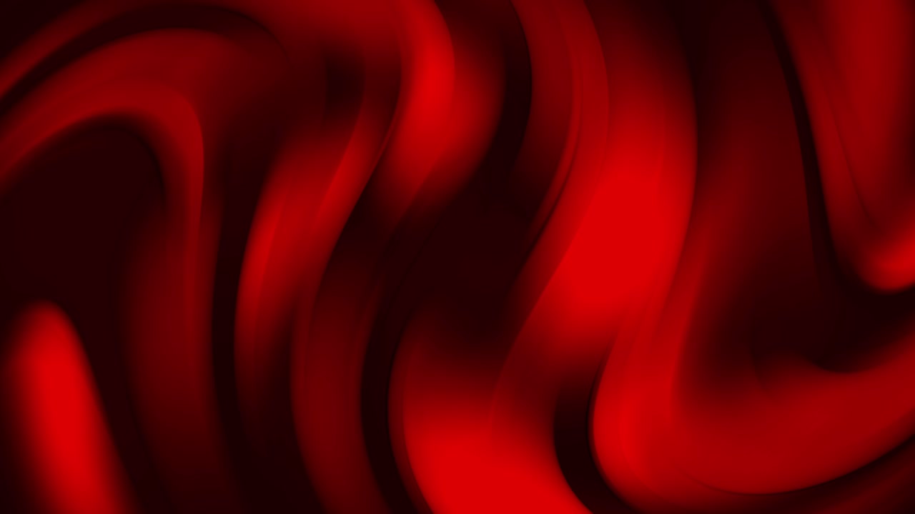 animación de bucle sin costuras de ondas rojas abstractas girando sobre un hermoso fondo líquido