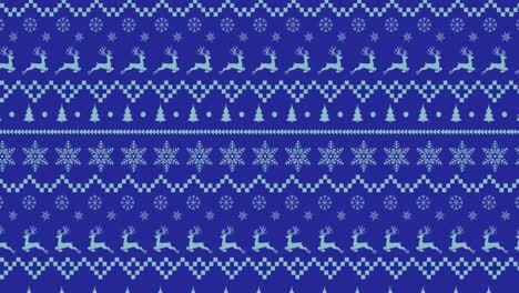 digital animation of traditional christmas pattern with reindeer