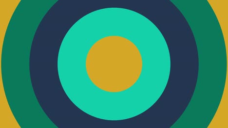 zooming circles in trendy multicolor palette variation. simple geometric motion graphic background. seamless animation with basic shapes