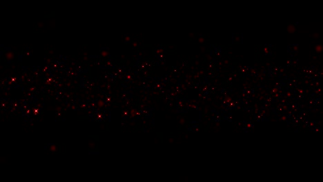 las partículas rojas brillan en el fondo. animación de bucle