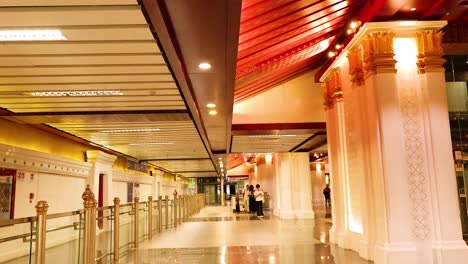 elegant subway station with traditional thai architecture