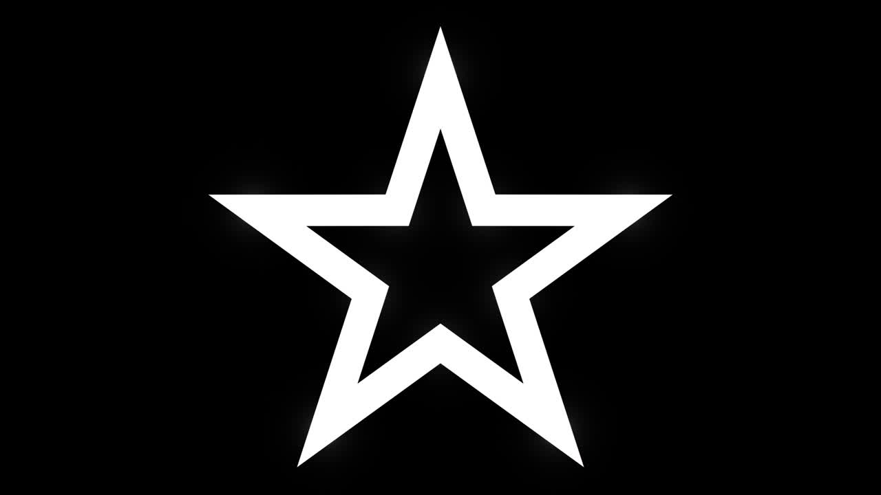 Star shaped sign with an alpha channel. Loops Seamlessly.