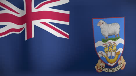 animation of national flag of falkland islands waving