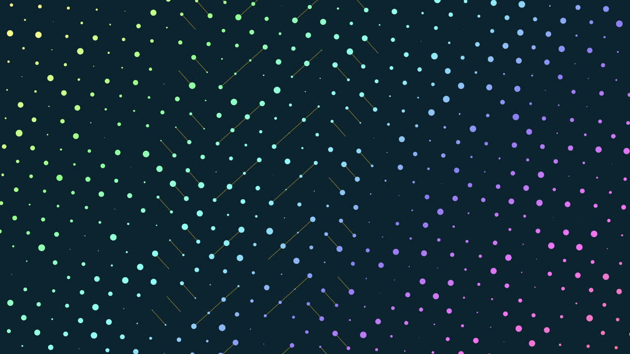 puntos vibrantes en un fondo negro patrón de cuadrícula de colores