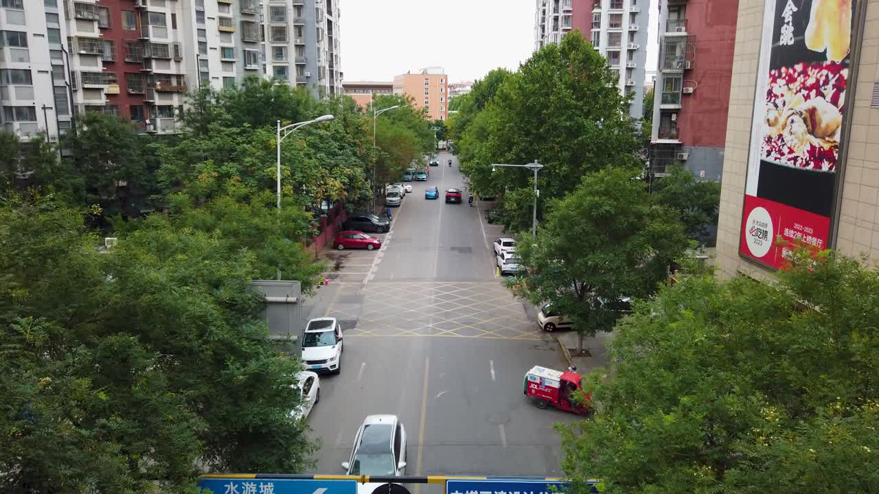 Tianjin metropolis city in China traffic, residential area apartment blocks