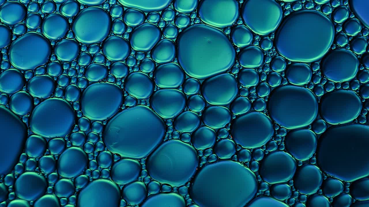 abstract colorido alimentos gotas de aceite burbujas y esferas que fluyen