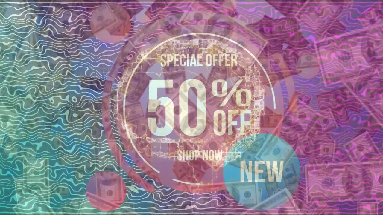 애니메이션 미국 달러 지폐 인간의 두뇌 배경에 판매 텍스트